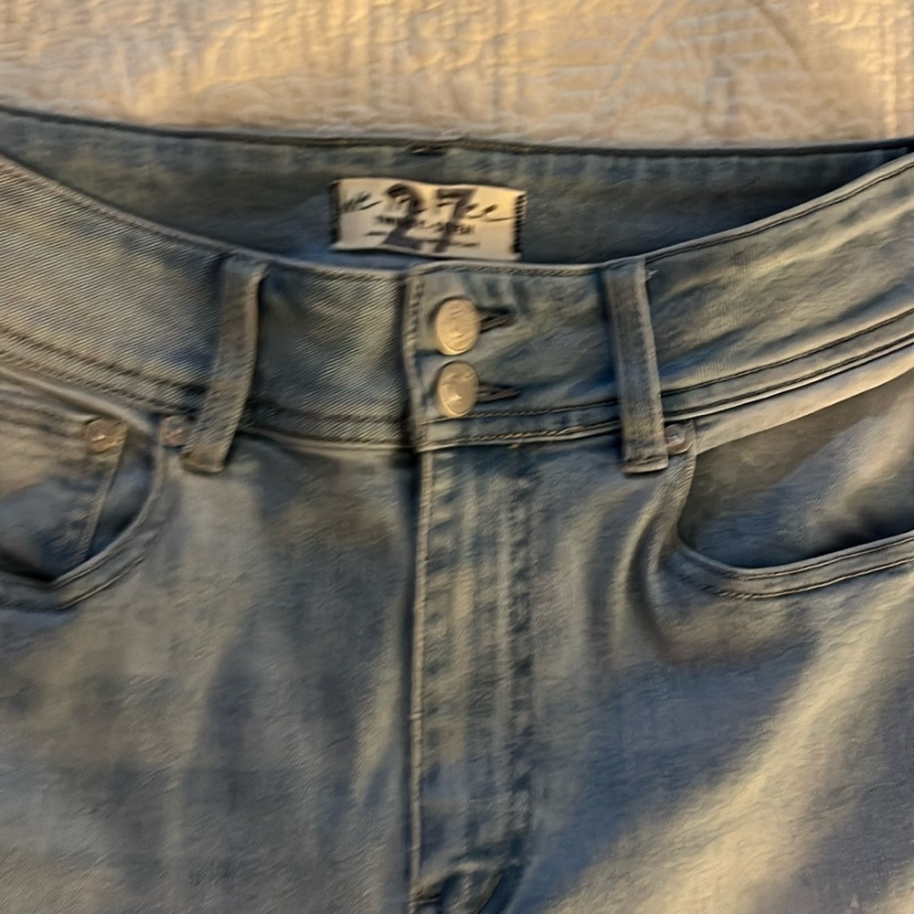 We The Free skinny jeans, frayed legs, size 27